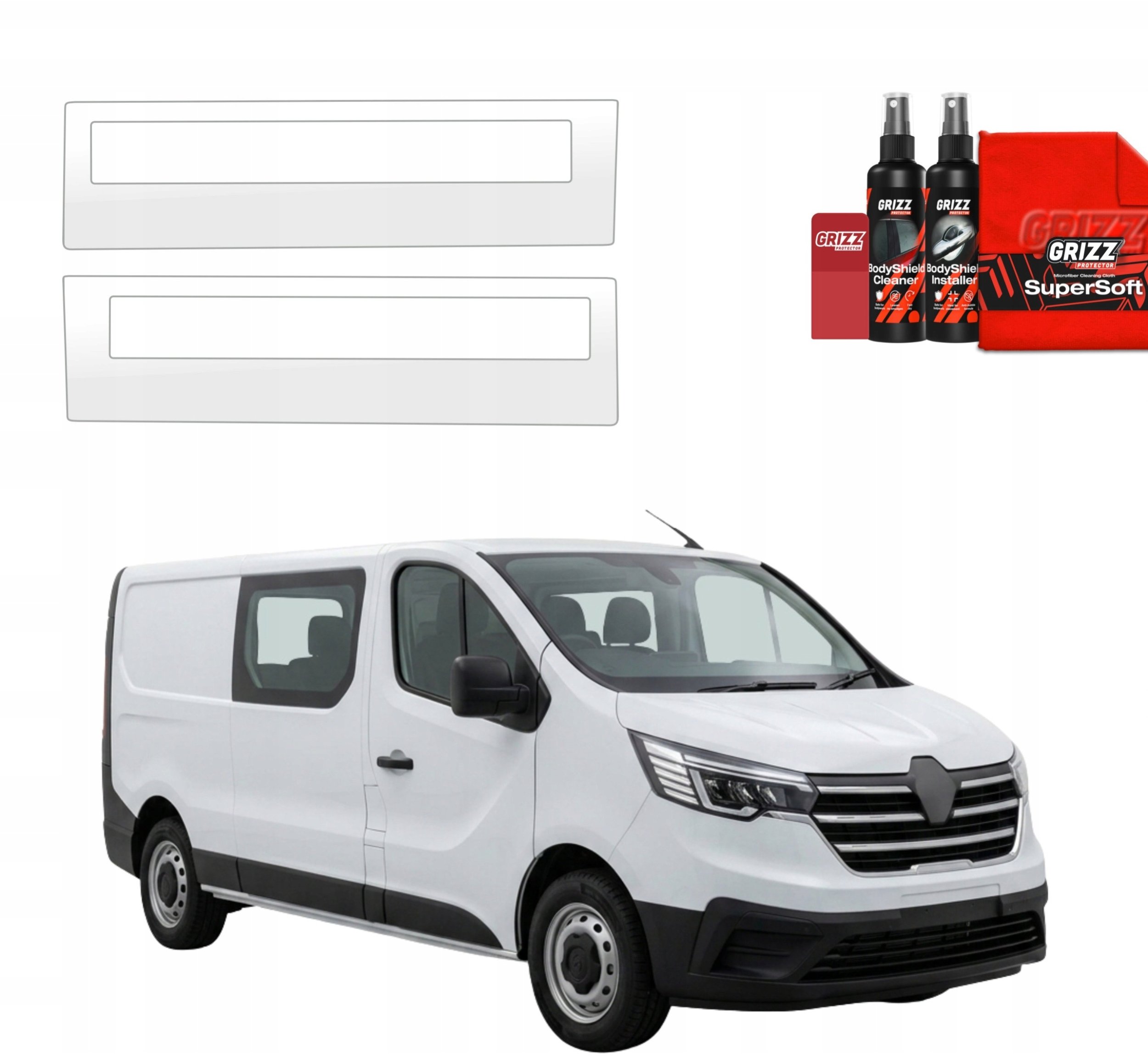 GrizzGlass Bezbarwna folia  BodyShieldprogi do Renault